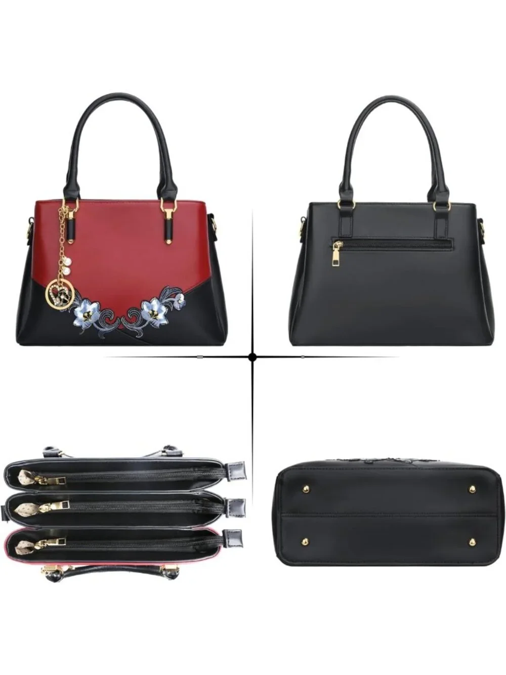Stylish PU Leather Satchel Bag for Women - Chic Top Handle Handbag, Versatile